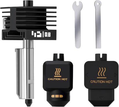 Upgrade 0.4mm P2S/H2S Hotend Kit, 3D Printer Print Head Hot End Heating Block Kit with 0.4mm Removable Hardened Steel Nozzle for Bambu Lab H2D, H2C, A1/A1 Mini in Saudi Arabia