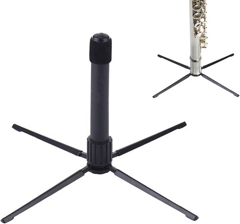 Portable Flute Stand Holder 4-Leg Flute Clarinet Foldable Rest Rack Wind Instrument Accessory Flute Stand Holder Attachment in Saudi Arabia