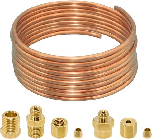 مجموعتان من مجموعة أنابيب قياس ضغط الزيت مقاس 72 بوصة، مجموعة من الأنابيب النحاسية والأجزاء الملولبة، مقاس عالمي in Kuwait