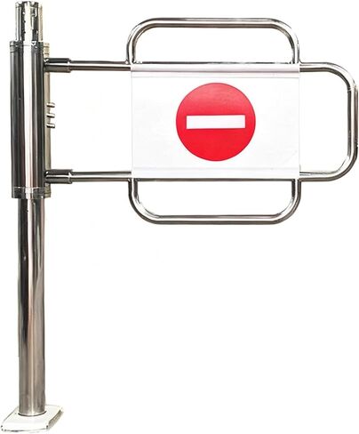 Automatic Metal Security Gate for Supermarkets - Manual Swing Entrance Door, Half-Height Pedestrian Turnstile, Unidirectional Access Control, Durable 90x100cm Design in Saudi Arabia