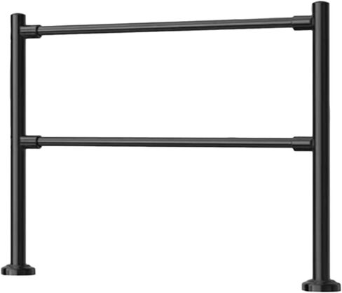 بوابة أمان بباب متأرجح أوتوماتيكي لعداد أمين الصندوق في السوبر ماركت - مدخل معدني مزود بنابض في اتجاه واحد باللون الأسود (110 × 100 سم) لأمن المستودعات والمول in Kuwait