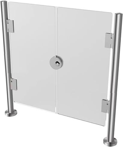 باب إغلاق تلقائي لمحلات السوبر ماركت، بوابة أمان للمكاتب والمكتبة، بوابة معدنية عالمية متأرجحة، 19.7 × 27.6 بوصة، حاجز مدخل آمن للمناطق ذات حركة المرور العالية in Kuwait