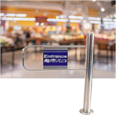 Stainless Steel Revolving Turnstile Gate - Manual 90° Access Door for Supermarkets & Factories, Ideal for Crowd Control & Security Solutions (1.3 x 1m) in Saudi Arabia