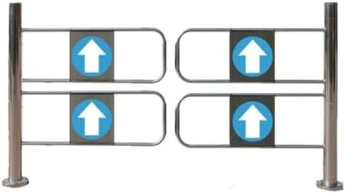 بوابة سوبر ماركت متأرجحة - بوابة أمان يدوية في اتجاه واحد لمدخل المتجر، باب معدني يغلق تلقائيًا، 160 × 100 سم، تحكم متين في الوصول لأمن المستودعات والمكتبة in Kuwait