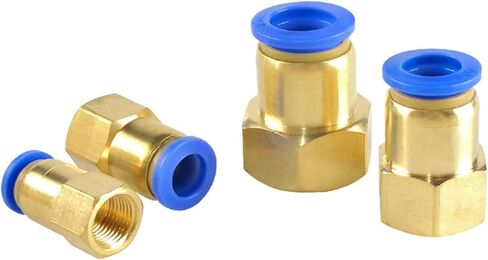 Copper Hose Pneumatic Trachea Quick Plugs Connector With Internal Thread Straight Through PCF6-01/8-02/10-03/12-04 1Pcs(PCF6-04) in Saudi Arabia