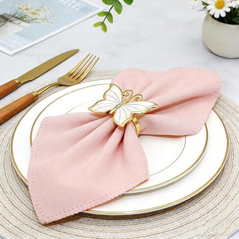 Butterfly Napkin Rings Set of 6 Insect Napkin Holders for Spring Party Valentine's Day Garden Wedding Table Decor,Elegant Table Setting for Holiday Gathering Rustic Farmhouse Daily Dining in Saudi Arabia