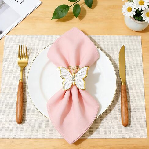 Butterfly Napkin Rings Set of 6 Insect Napkin Holders for Spring Party Valentine's Day Garden Wedding Table Decor,Elegant Table Setting for Holiday Gathering Rustic Farmhouse Daily Dining in Saudi Arabia