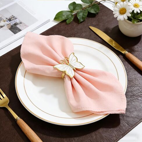 Butterfly Napkin Rings Set of 6 Insect Napkin Holders for Spring Party Valentine's Day Garden Wedding Table Decor,Elegant Table Setting for Holiday Gathering Rustic Farmhouse Daily Dining in Saudi Arabia