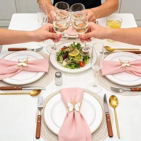 Butterfly Napkin Rings Set of 6 Insect Napkin Holders for Spring Party Valentine's Day Garden Wedding Table Decor,Elegant Table Setting for Holiday Gathering Rustic Farmhouse Daily Dining in Saudi Arabia