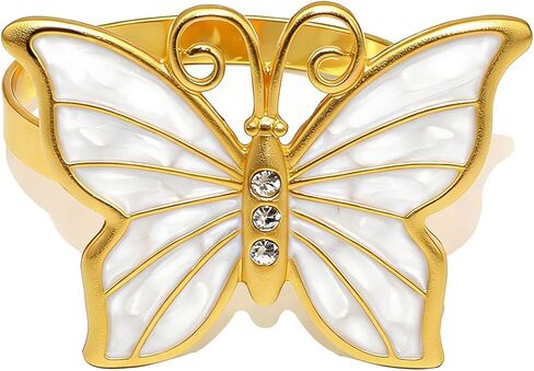 Butterfly Napkin Rings Set of 6 Insect Napkin Holders for Spring Party Valentine's Day Garden Wedding Table Decor,Elegant Table Setting for Holiday Gathering Rustic Farmhouse Daily Dining in Saudi Arabia