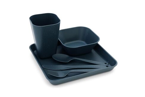 Coghlan's 4-Person Tableware Set for Camping and Outdoor Dining - Durable, Lightweight, Dishwasher Safe, Reusable, Includes Plates, Cups, Bowls, Cutlery in Portable Storage Container with Carry Handle in Saudi Arabia