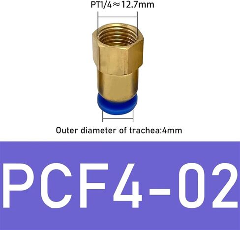 1 قطعة PCF خرطوم اتصال الهواء المناسب 4-12 مللي متر ذكر الموضوع BSPT 1/4 "1/2" 1/8 "3/8" الحلمة النحاس اقتران سريع تركيبات هوائية (PCF4-02) in Kuwait