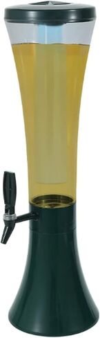 Drink dispenser, 3L/102oz Beer Tower Dispenser Cooler Tabletop Drink Beverage Dispenser with Ice Tube and LED Lights for Wine Juice Beer(B) in Saudi Arabia