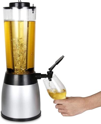 Drink dispenser, Beer Dispenser Beer Tower 2.5L Beer Tower Beverage Dispenser, Drink Tower Dispenser with LED Colorful Shinning Lights And Ice Tube, for Parties And Gameday in Saudi Arabia