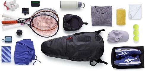 Cancha Weatherproof Tennis Bag and Backpack for 1–3 Rackets with Water Bottle Holder and Removable Strap | Slim and Lightweight Design for Easy Carry | Modular Clip-On Accessory System | Voyager in Saudi Arabia