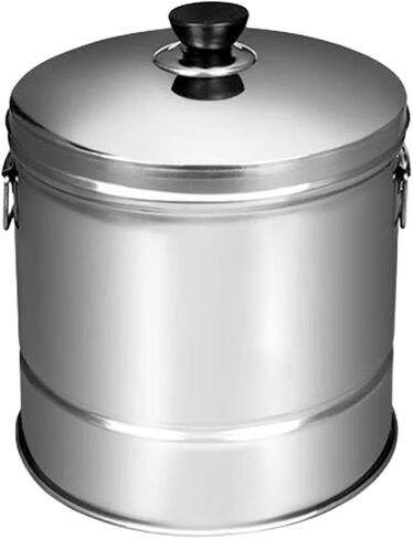 سلة بخار من الفولاذ المقاوم للصدأ مع سلة تصريف داخلية دلو تبخير الأرز، 25 سم × 21.5 سم in Kuwait