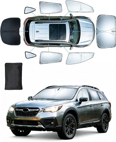 6 قطع من مظلات الشمس لسيارة Toyota Tundra Windshield Sunshade، ظلال نافذة كاملة مكونة من طبقتين لسيارة Tundra 2022-2025 2026 أغطية النوافذ الأمامية والخلفية الجانبية وواقي الشمس واكسسوارات السيارات للحفاظ على برودة السيارة in Kuwait