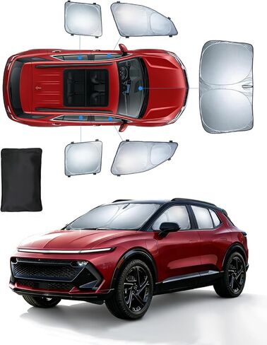 6 قطع من مظلات الشمس لسيارة Toyota Tundra Windshield Sunshade، ظلال نافذة كاملة مكونة من طبقتين لسيارة Tundra 2022-2025 2026 أغطية النوافذ الأمامية والخلفية الجانبية وواقي الشمس واكسسوارات السيارات للحفاظ على برودة السيارة in Kuwait