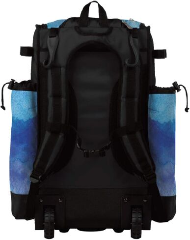 حقيبة Boombah Superpack Hybrid Rolling Bat - Solace Bat Pack أبيض/أسود/سماوي - إصدار بعجلات وحقيبة ظهر in Kuwait