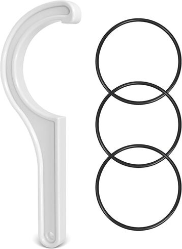 مفتاح فلتر المياه مع 3 حلقات دائرية متوافقة مع نظام المياه APEC، يناسب معظم أغطية الفلتر مقاس 10 بوصة × 2.5 بوصة للتناضح العكسي أو أنظمة تصفية المياه تحت الحوض، فتحة نصف دائرة 3-3/4 بوصة، عبوة واحدة in Kuwait