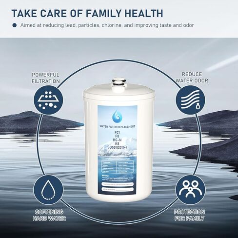 استبدال فلتر المياه FC1 F8 HG-N متوافق مع مرشحات Enagic Leveluk F8 وHG-N لـ K8 وSD501 (2011+)، آلات JRIV، عبوة واحدة in Kuwait