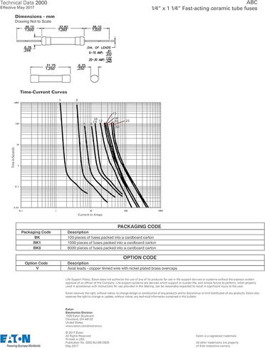 طقم الصمامات الإلكترونية Bussman BP/ABC-15 in Saudi Arabia