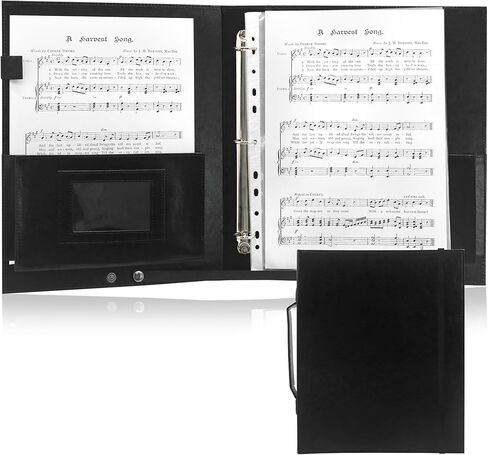 GraduatePro Large Capacity Sheet Music Folder with Hand Strap, 3 Rings Binder with Elastic Band for Choir and Performance, 10 Pockets for Sheets 8.5 * 11/A4 in Saudi Arabia
