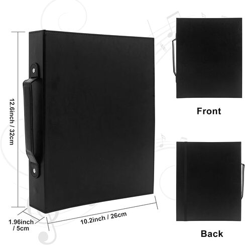 GraduatePro Large Capacity Sheet Music Folder with Hand Strap, 3 Rings Binder with Elastic Band for Choir and Performance, 10 Pockets for Sheets 8.5 * 11/A4 in Saudi Arabia