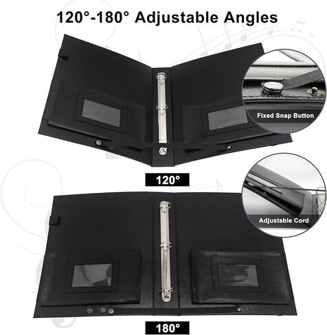 GraduatePro Large Capacity Sheet Music Folder with Hand Strap, 3 Rings Binder with Elastic Band for Choir and Performance, 10 Pockets for Sheets 8.5 * 11/A4 in Saudi Arabia