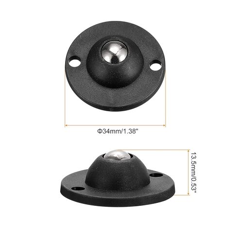 Generic 8Pcs Adhesive Mini Caster Wheel, Swivel Universal Caster 360 Degree Rotation Sticky Pulley for Bins, Storage Boxes, Furniture, Trash Can (Black) in Saudi Arabia