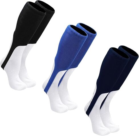 Cuffbow 3 Pairs Baseball Softball Stirrups 9 Inch Unisex Sports Solid Color Stirrup Socks for Adult, Baseball, Softball & Team Sports in Saudi Arabia