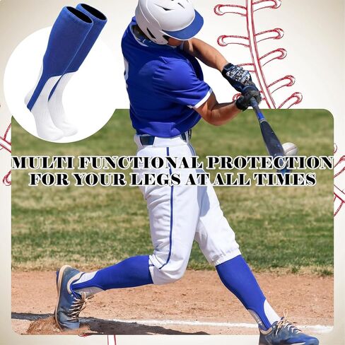 Cuffbow 3 Pairs Baseball Softball Stirrups 9 Inch Unisex Sports Solid Color Stirrup Socks for Adult, Baseball, Softball & Team Sports in Saudi Arabia