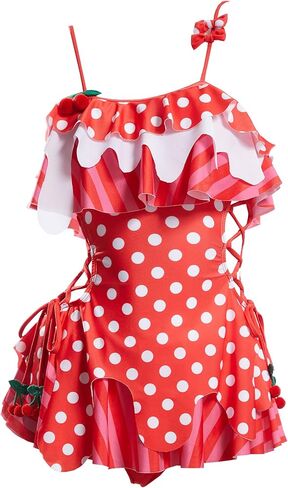 haikyuu Women Kawaii Vintage Swimsuit Cute One Piece Swimsuit Cherry Strawberry Bathing Suit Y2k Swimwear in Saudi Arabia