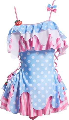 haikyuu Women Kawaii Vintage Swimsuit Cute One Piece Swimsuit Cherry Strawberry Bathing Suit Y2k Swimwear in Saudi Arabia
