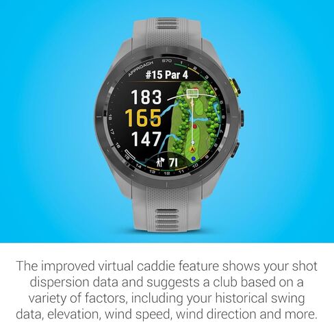 Garmin النهج S70 (أسود ، 47 مم) GPS GPS Watch | ساعة ذكية متميزة مع شاشة AMOLED ، CADDY الافتراضية والمسافة مثل | حزمة مع حماة شاشة PlayBetter والشاحن المحمول (متجدد) in Kuwait