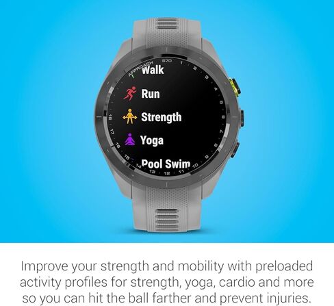 Garmin النهج S70 (أسود ، 47 مم) GPS GPS Watch | ساعة ذكية متميزة مع شاشة AMOLED ، CADDY الافتراضية والمسافة مثل | حزمة مع حماة شاشة PlayBetter والشاحن المحمول (متجدد) in Kuwait