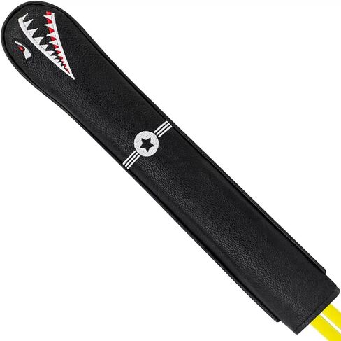 Vesperlux Funny Shark Golf Headcovers for Driver Fairway Wood Hybrid UT & Alignment Stick - White Black Cartoon Animal Club Covers with Plush Lining in Saudi Arabia