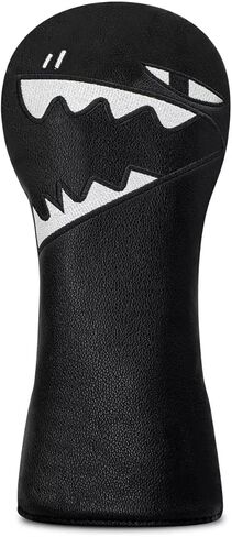 Vesperlux Funny Shark Golf Headcovers for Driver Fairway Wood Hybrid UT & Alignment Stick - White Black Cartoon Animal Club Covers with Plush Lining in Saudi Arabia