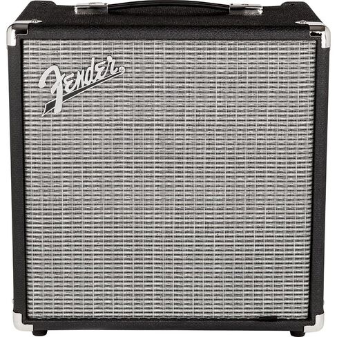 حزمة مضخم صوت جهير Fender Rumble 25 V3 مع اختيارات جيتار السيليلويد الكلاسيكية (12 حزمة) كابل أدوات سلسلة Pro بطول 10 أقدام STR/ANG in Saudi Arabia