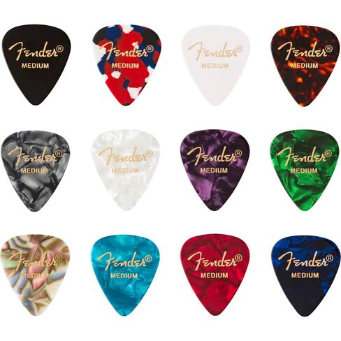 حزمة مضخم صوت جهير Fender Rumble 25 V3 مع اختيارات جيتار السيليلويد الكلاسيكية (12 حزمة) كابل أدوات سلسلة Pro بطول 10 أقدام STR/ANG in Saudi Arabia