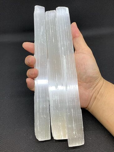 GAF TREASURES 9-10" Selenite Sticks, Selenite Wands, Natural White Selenite Crystal, Selenite Blades (0.5 lb) in Saudi Arabia