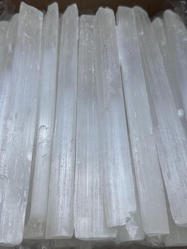 GAF TREASURES 9-10" Selenite Sticks, Selenite Wands, Natural White Selenite Crystal, Selenite Blades (0.5 lb) in Saudi Arabia