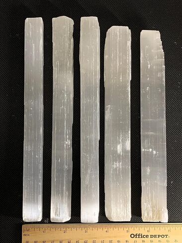 GAF TREASURES 9-10" Selenite Sticks, Selenite Wands, Natural White Selenite Crystal, Selenite Blades (0.5 lb) in Saudi Arabia