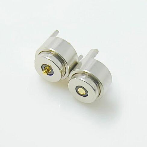 Magnetic LED Power Connector Set, 4mm Pogo Pin Terminal Step 5mm, 8-Piece Male Female Cable Connectors, 2-Pin Design, Silver (4 Male+4 Female) in Saudi Arabia
