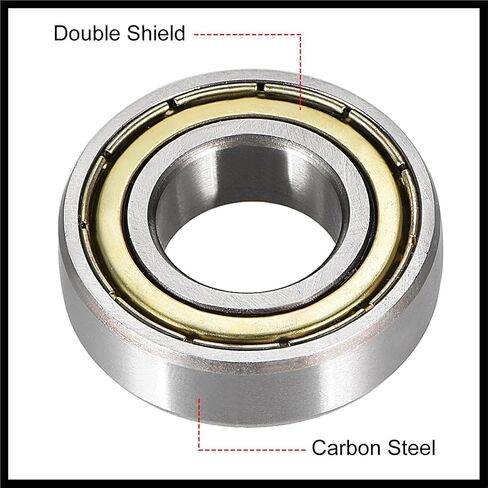 6003ZZ Ball Bearing 17mm x 35mm x 10mm Double Shielded 6003-2Z 80103 Deep Groove Bearings High Carbon Steel Z1 (Pack of 10) Durable Material in Saudi Arabia