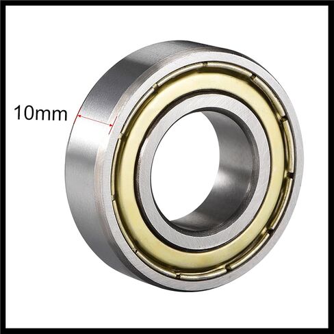 6003ZZ Ball Bearing 17mm x 35mm x 10mm Double Shielded 6003-2Z 80103 Deep Groove Bearings High Carbon Steel Z1 (Pack of 10) Durable Material in Saudi Arabia