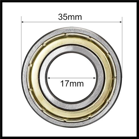 6003ZZ Ball Bearing 17mm x 35mm x 10mm Double Shielded 6003-2Z 80103 Deep Groove Bearings High Carbon Steel Z1 (Pack of 10) Durable Material in Saudi Arabia