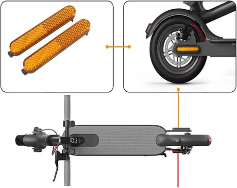 2pcs لـ NINEBOT F2 F2 Plus F2 Pro Electric Scooter Side Side Strip ، عاكسات تحذير ليلي سكوتر كهربائي لـ NINEBOT DISCRIPATION SCRIP in Saudi Arabia