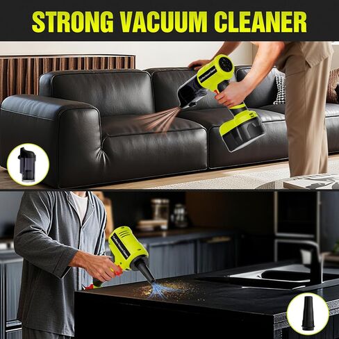 3 in 1 Handheld Vacuum Cordless Compatible with Ryobi 18V Battery, Wet&Dry Car Vacuum Portable Cordless with 22000Pa Blowing Function for Garage, Offices and Pet Messes (Tool Only) in Saudi Arabia