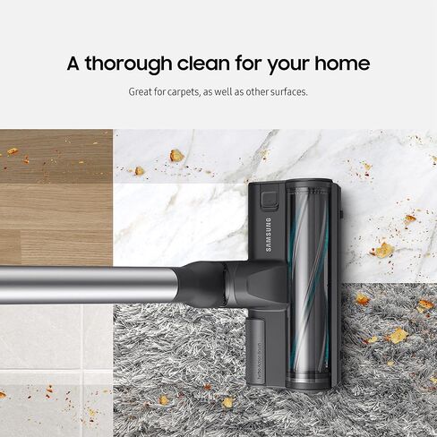 SAMSUNG Jet 75 Complete Cordless Stick Vacuum Cleaner w/ Clean Station, Removable Battery, Lightweight, Powerful Cleaning for Hardwood Floors, Carpets, Area Rugs, VS20T7551P5/AA, Silver (Renewed) in Saudi Arabia